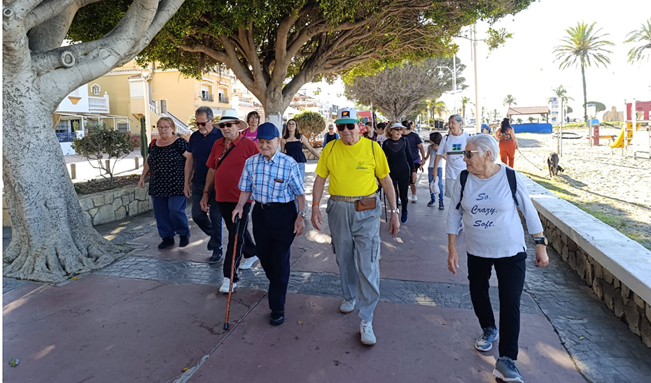 
			      Participantes en la Escuela de Envejecimiento Activo del Distrito Málaga-Guadalhorce. 			    
			  
